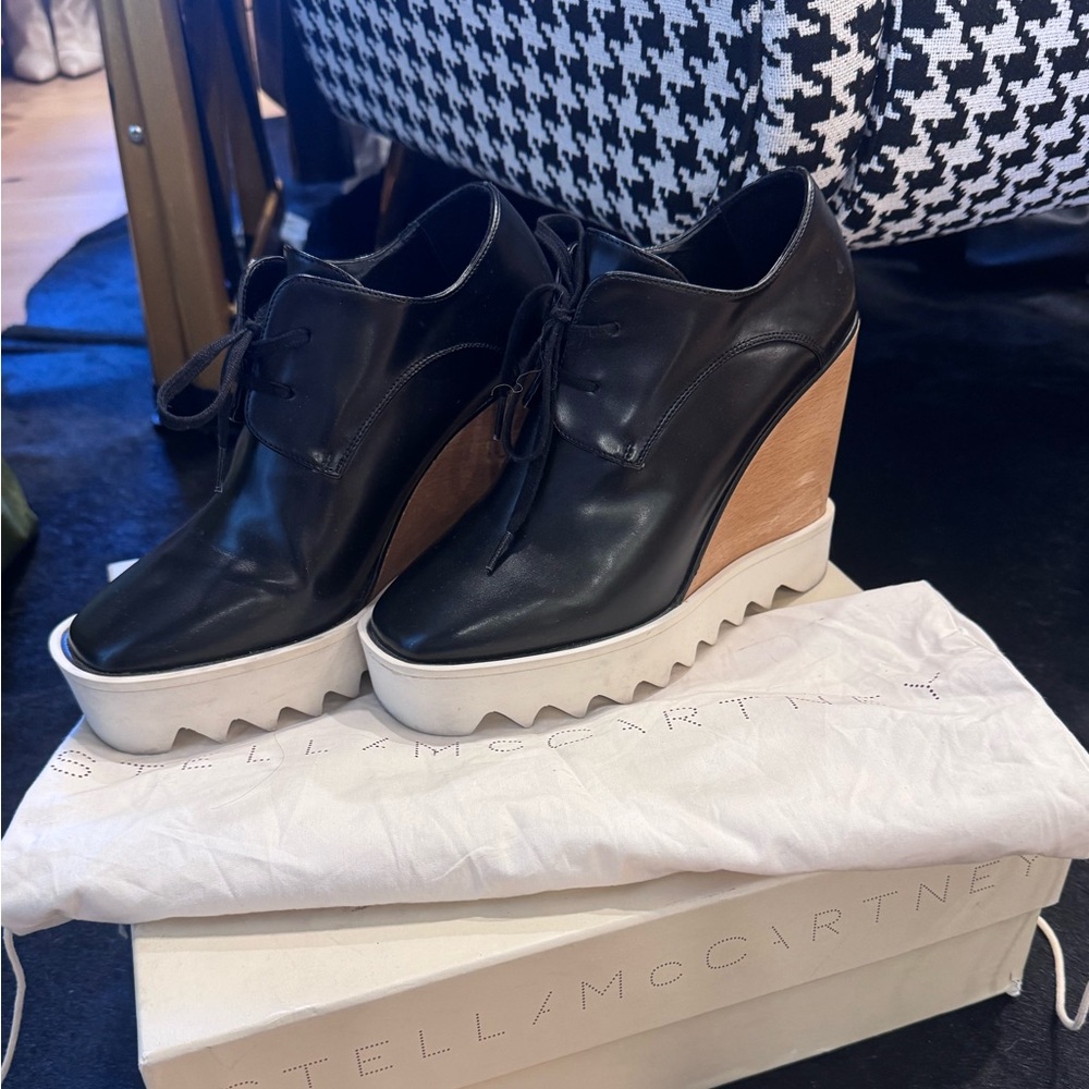 Stella McCartney Black and Brown Heeled Boots